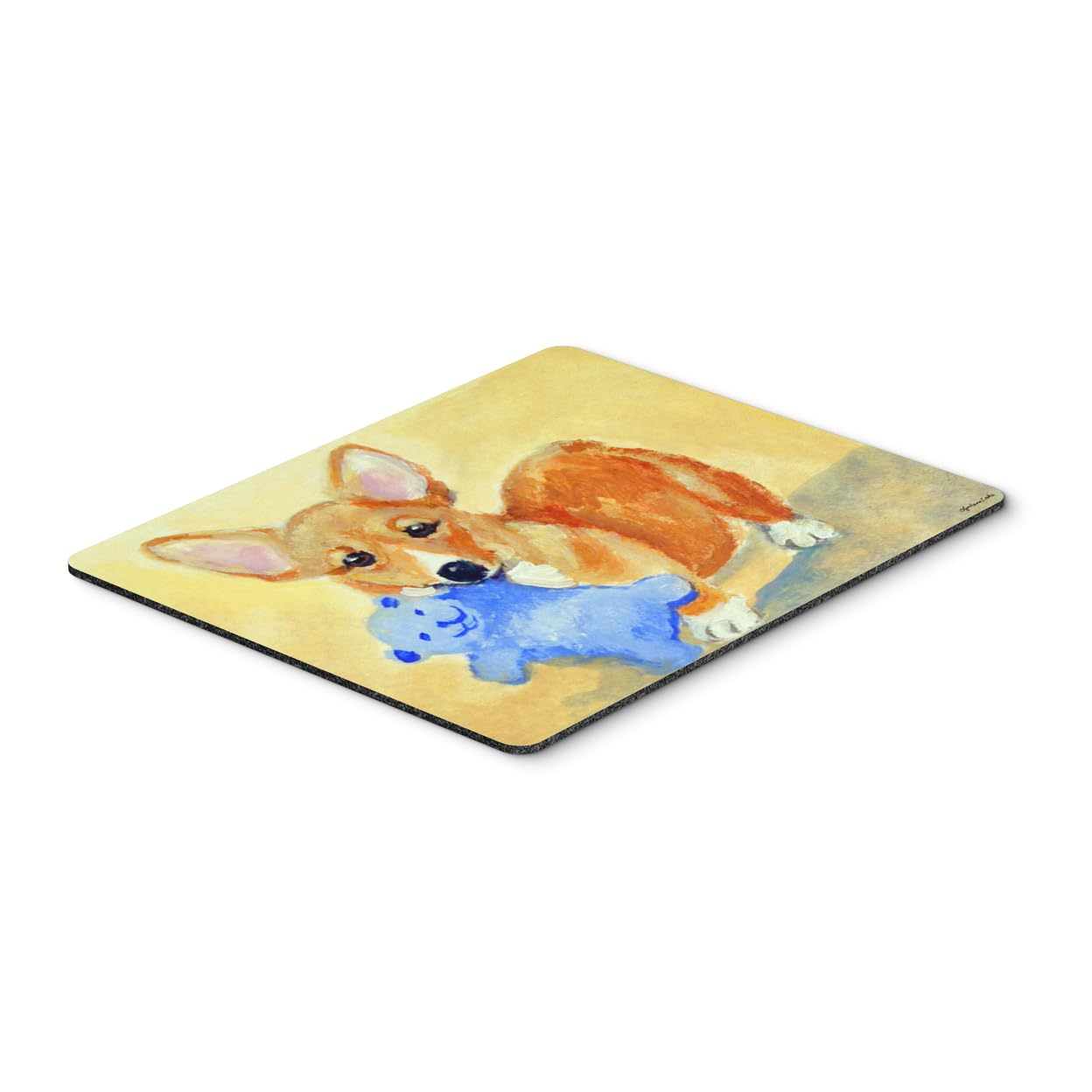 Caroline's Treasures 7432MP Corgi and Teddy Bear Mouse Pad - Large Washable Non-Slip Desk Mat for Home Office, Gaming & Computer Work | Perfect for Laptop Users, Hot Pad & Trivet Alternative