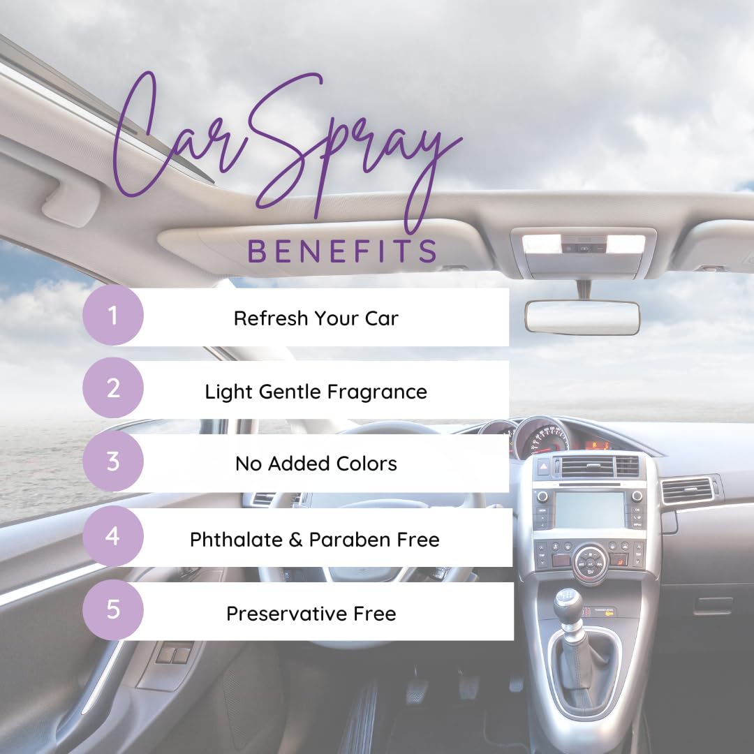 Eucalyptus Spearmint Car Air Freshener Spray - 16 oz Natural Essential Oil Scent for Fresh & Relaxing Car Interior | Perfect for Road Trips, Commutes & Daily Driving