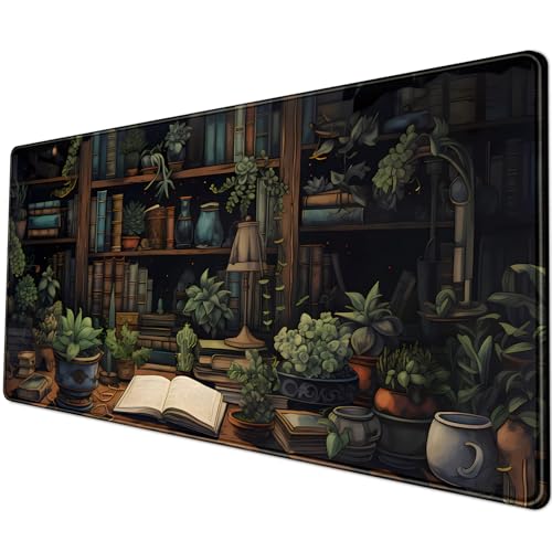 C-Dark colored bookshelf plants