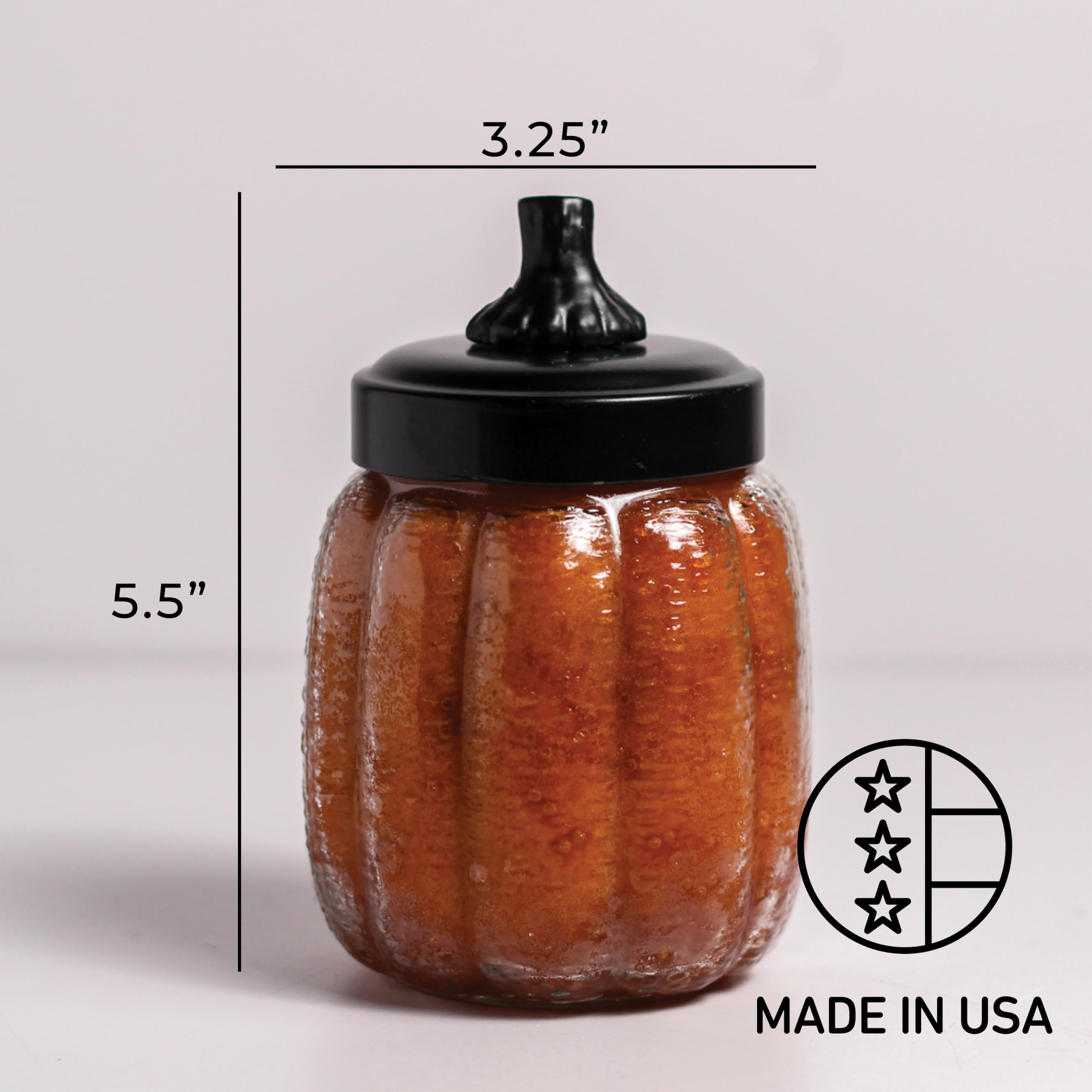 Pumpkin Pie Scented Glass Jar Candle - 26oz Decorative Candle with Lid | Authentic Fragrance | Made in USA | Perfect for Fall Decor, Thanksgiving Centerpieces & Cozy Home Ambiance
