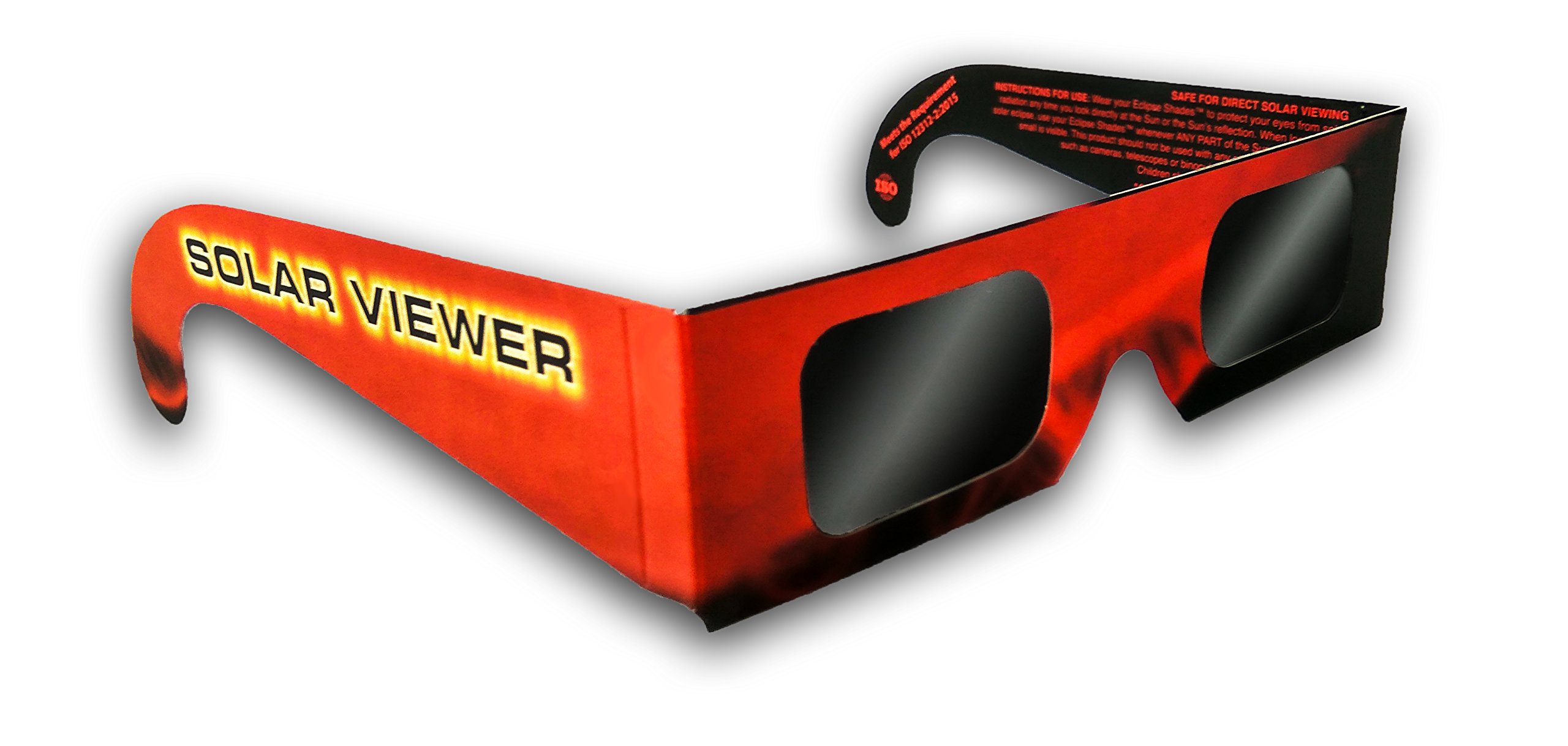 Certified Solar Eclipse Glasses (5-Pack) - CE & ISO Approved for Safe Sun Viewing - Perfect for Astronomy Events, Solar Eclipses & Outdoor Activities