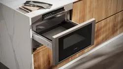 Bosch HMD8454UC 800 Series 24-Inch Stainless Steel Built-In Drawer Microwave Oven - Perfect for Modern Kitchens, Small Spaces & Seamless Cabinet Integration