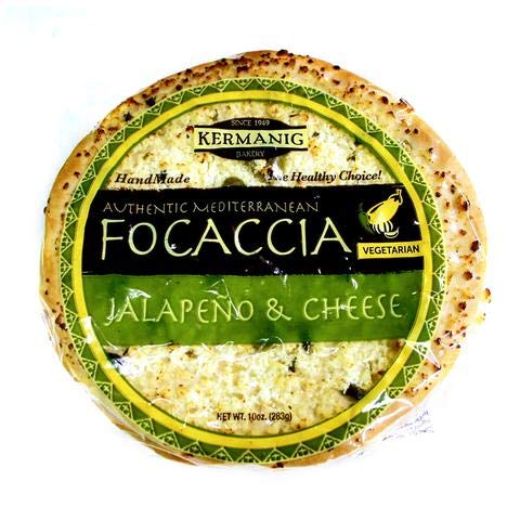 Mediterranean Jalapeno & Cheese Focaccia Bread - Authentic Italian Artisan Flatbread for Parties, Picnics & Appetizers