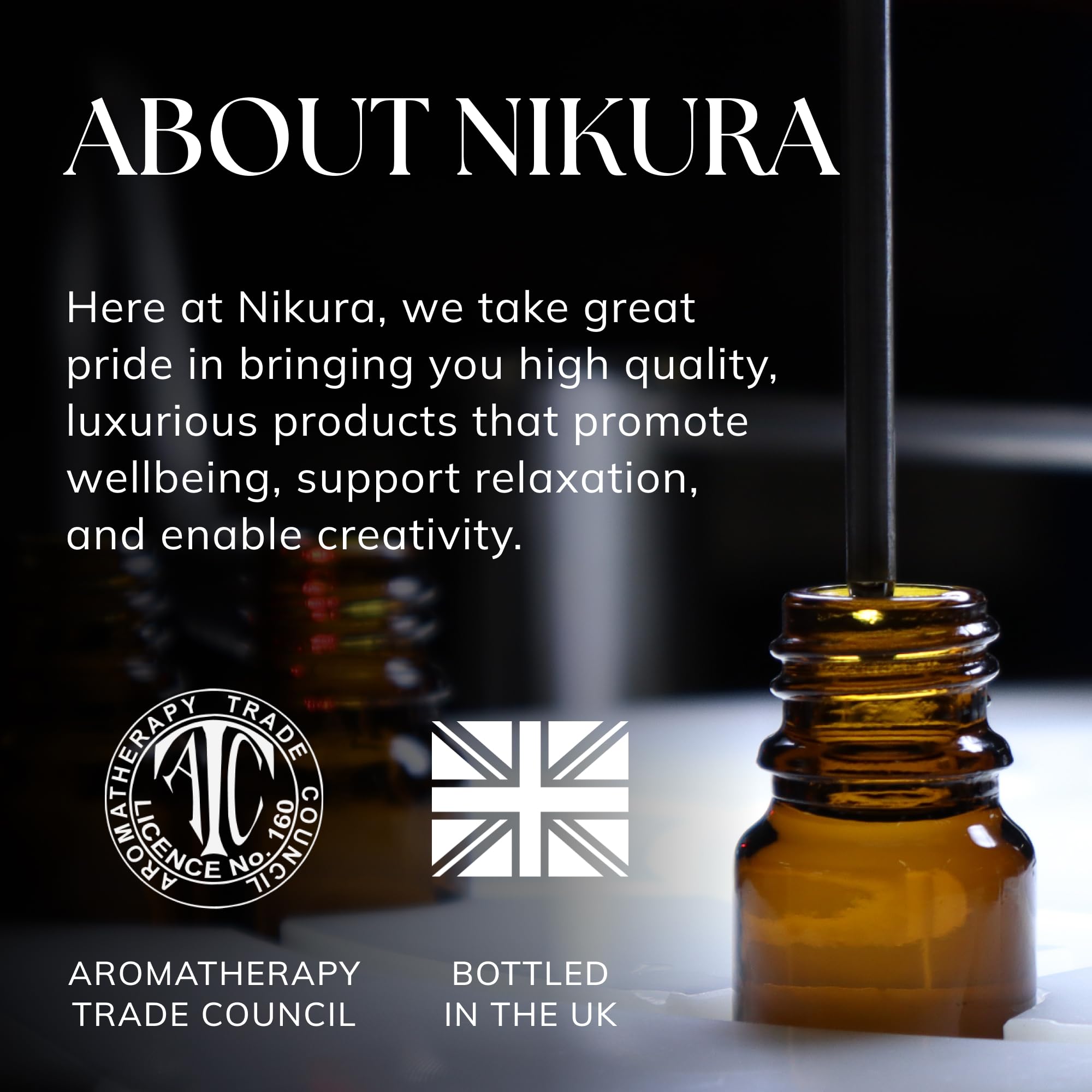 Nikura Geranium Essential Oil - 10ml | 100% Pure Natural Bourbon Geranium Oil for Aromatherapy, Sleep Aid, Stress Relief & Skin Care | Vegan, UK Made | Perfect for Diffusers, Massage, Bath & Candle Making
