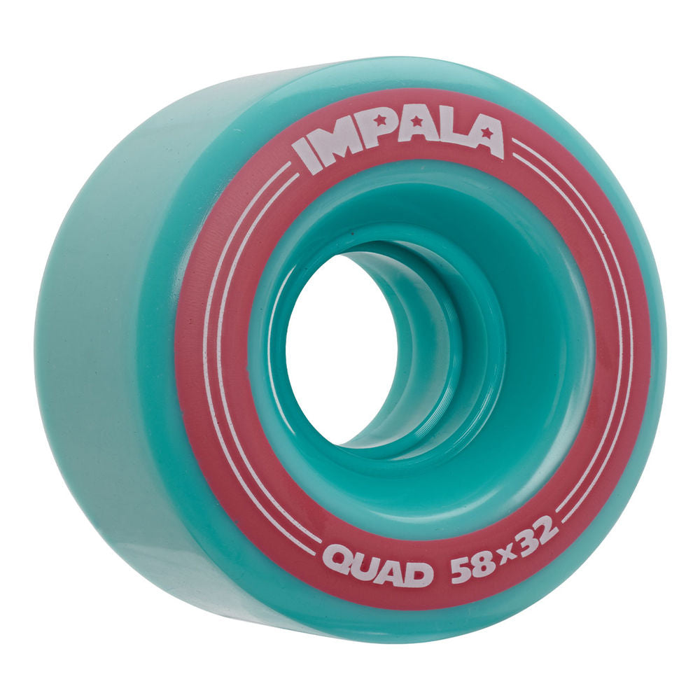 Impala 58mm Quad Roller Skate Wheels - 4 Pack for Indoor & Outdoor Skating, Derby, and Rink Use