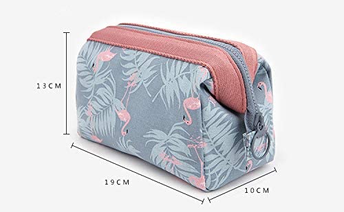 Trexee Travel Toiletry Bag & Jewelry Organizer - Waterproof Cosmetic Pouch, Makeup Case, Stationery Holder, Purse Organizer with Multiple Pockets - Perfect for Business Trips, Vacation & Daily Use (Grey)