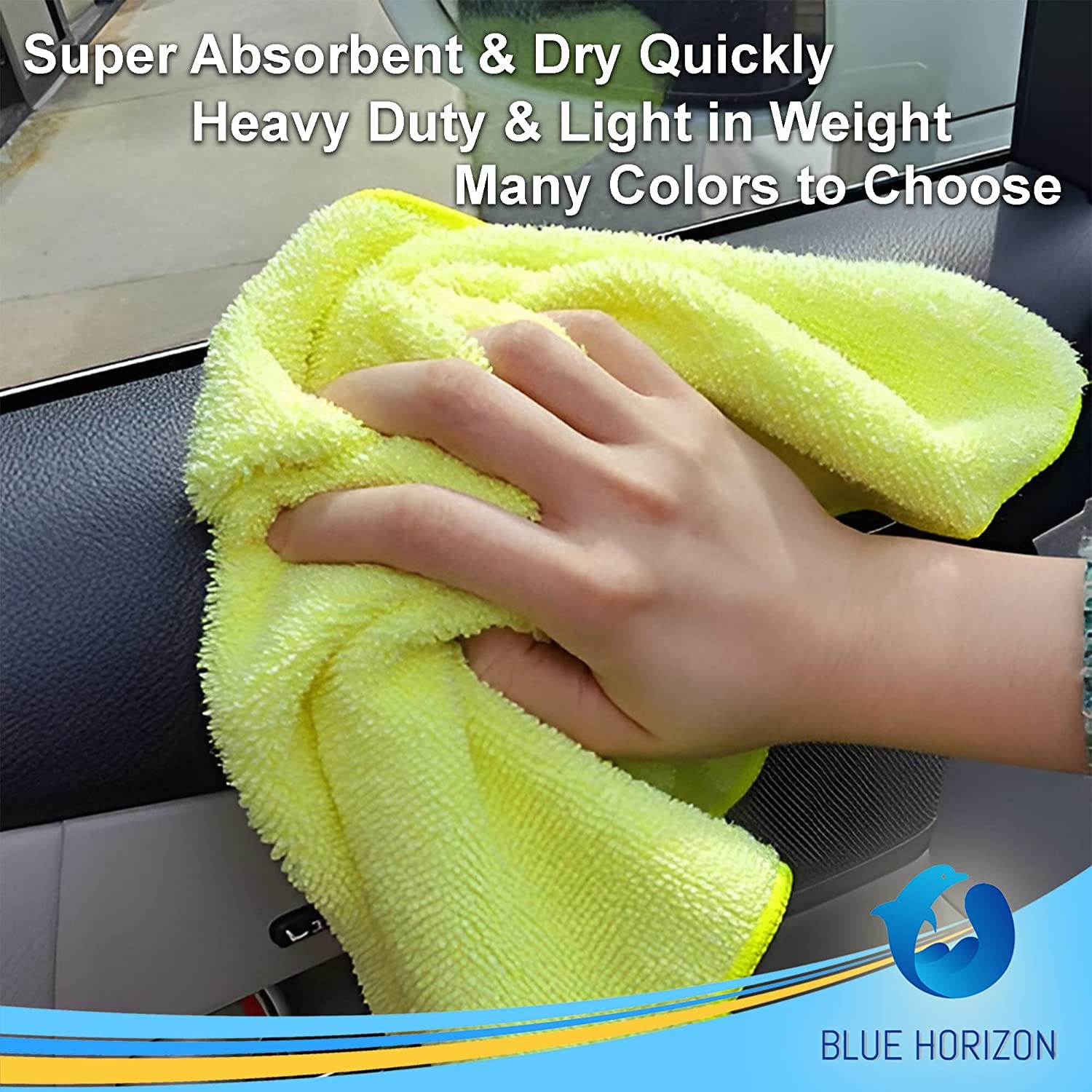 Premium Microfiber Cleaning Cloths - 24 Pack Ultra Soft Plush Washcloths, 16