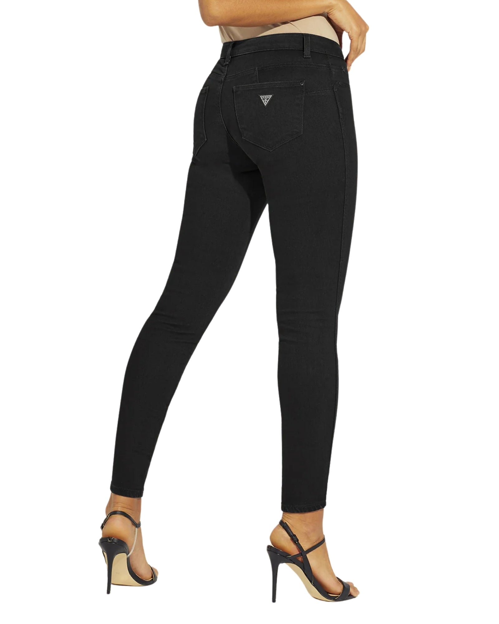 Vintage 1981 High Rise Skinny Jeans for Women - Carrie Black Wash Distressed Denim Pants | Perfect for Casual Outfits, Night Out & Retro Fashion