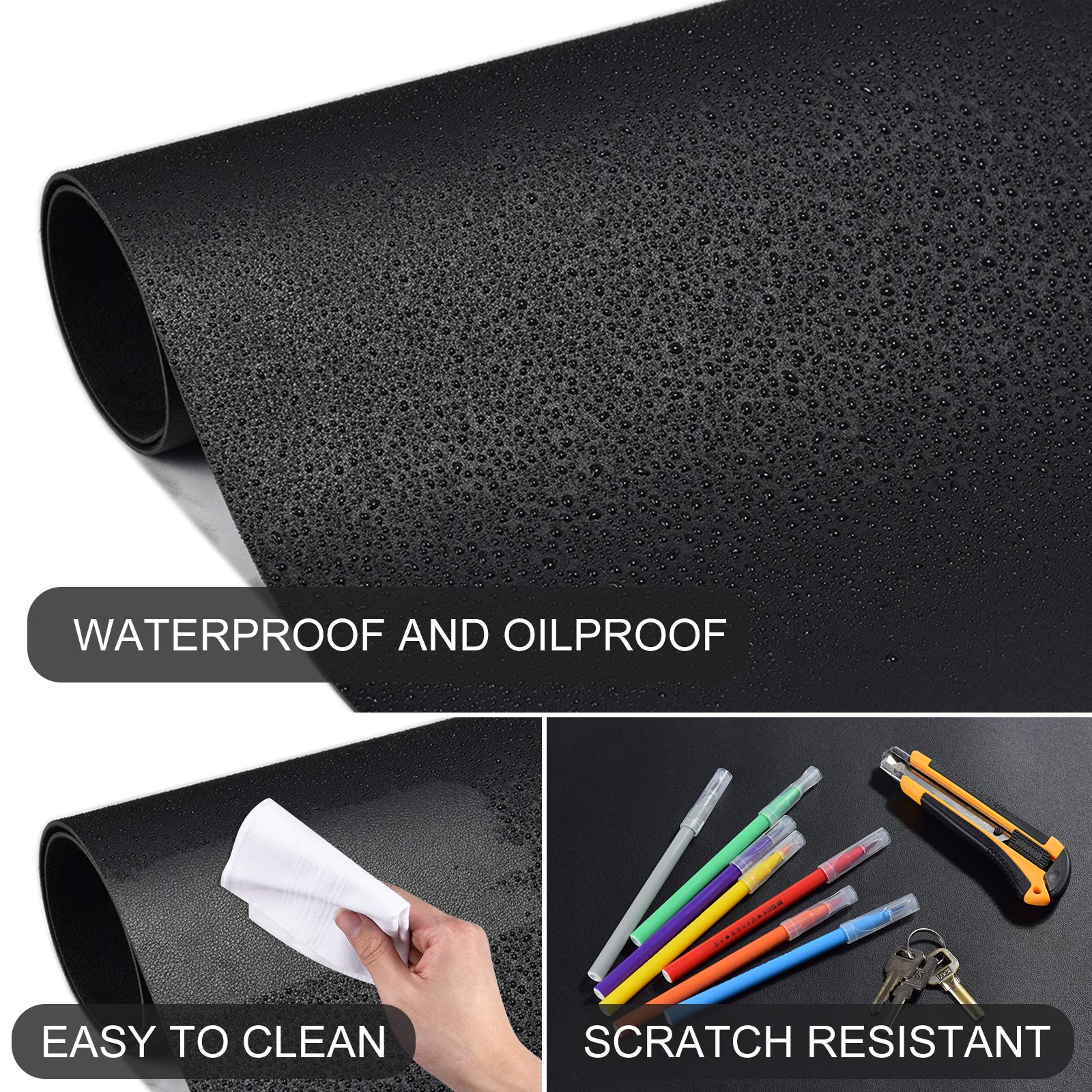 Non-Slip Waterproof PU Leather Desk Pad - 31.5