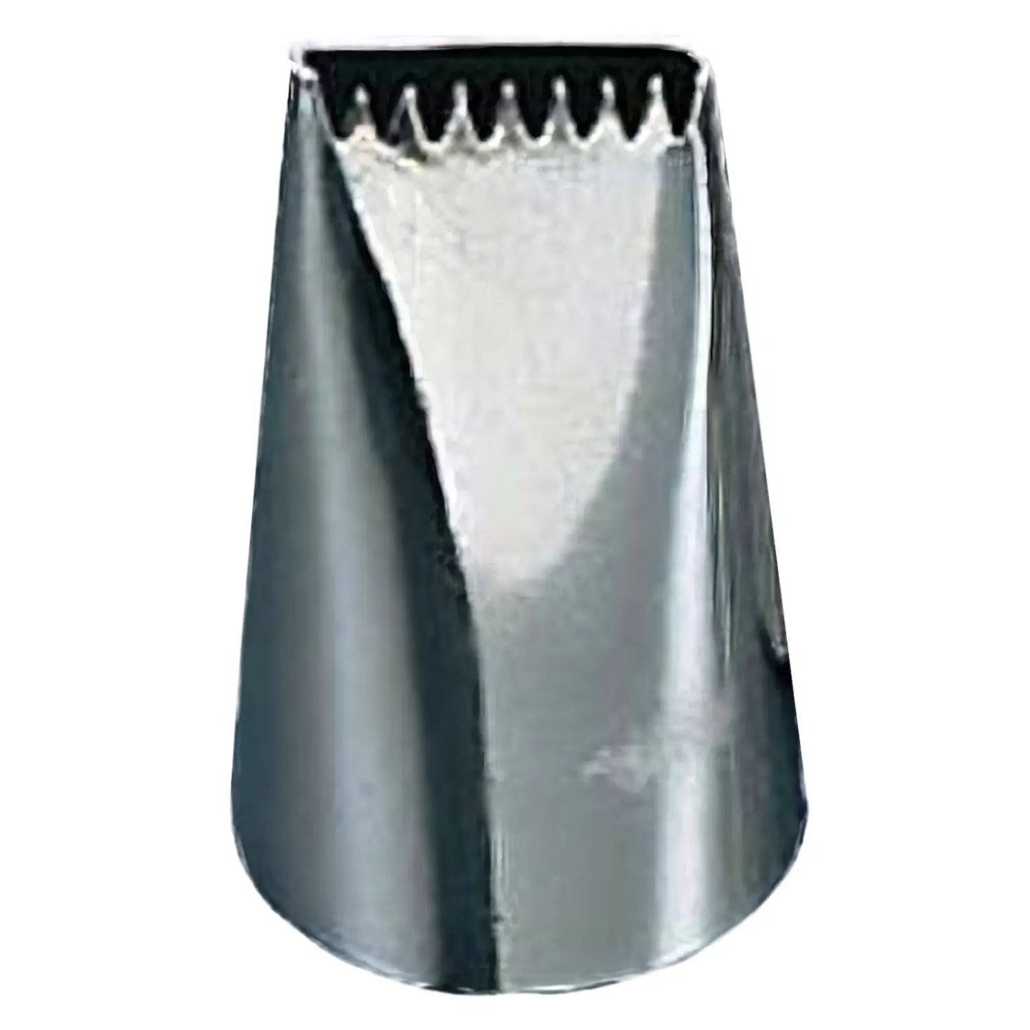 EBM Brass Piping Tip with Smooth and Serrated Edges - Professional Cake Decorating Tool for Icing, Frosting, and Dessert Design