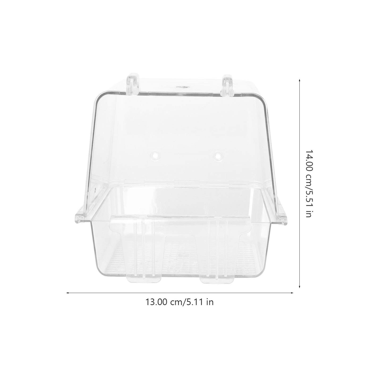 Balacoo Plastic Parrot Bath Box - Bird Bathtub & Cage Accessory for Canaries, Budgies & Small Parrots | Perfect for Cage Cleaning & Bird Grooming