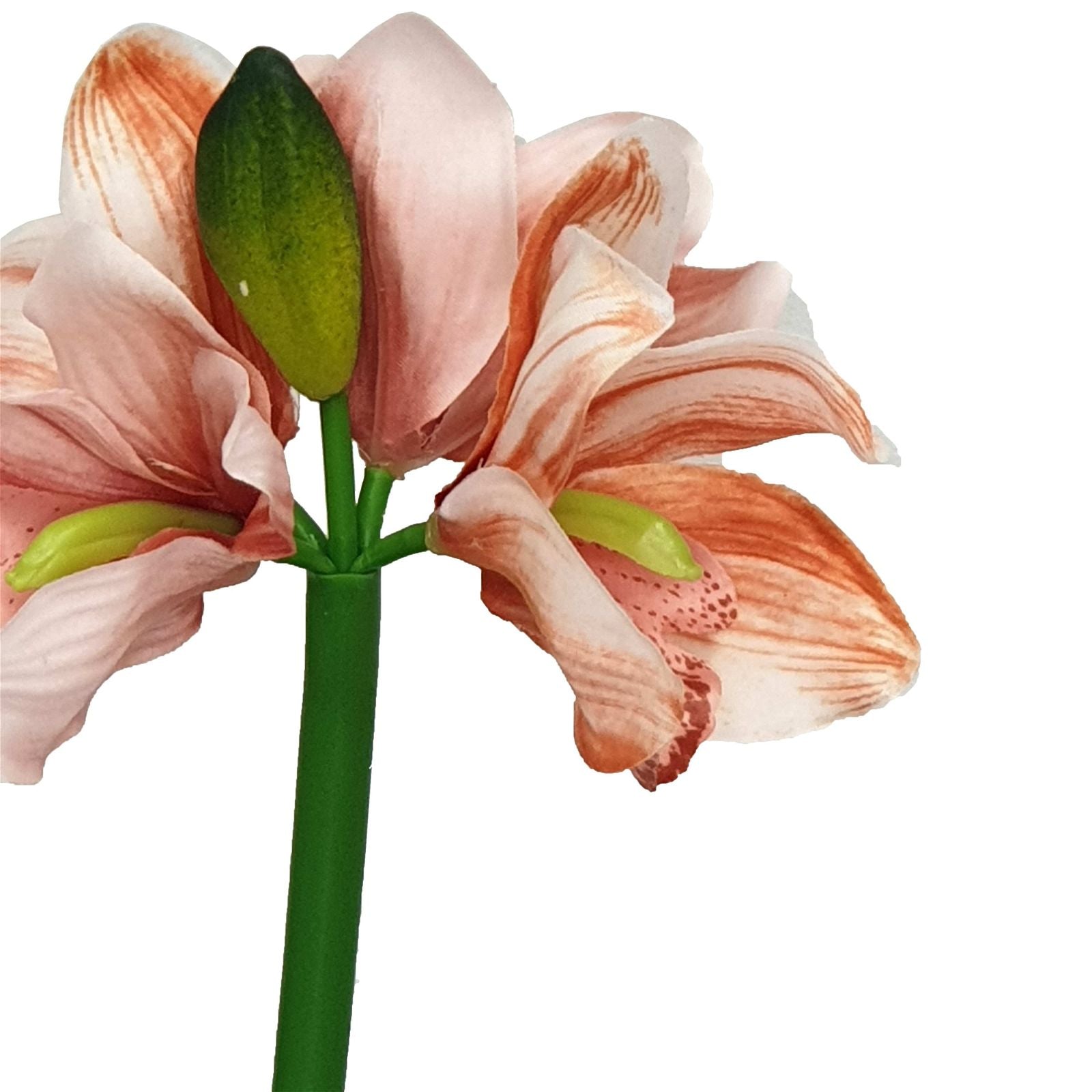 40cm Peach Flower Artificial Plant by Criterion - Perfect for Home Decor, Office, Wedding Centerpieces & Indoor Greenery