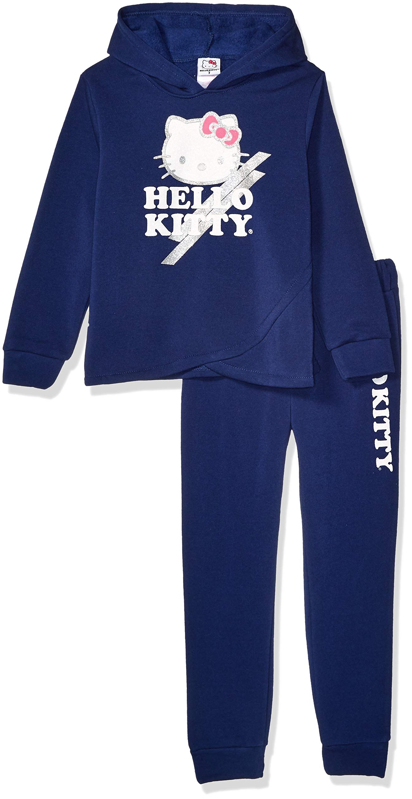 Hello Kitty Girls 2-Piece Hoodie and Jogger Pant Active Set - Cute Kawaii Outfit for Playdates, School & Casual Wear | Soft Cotton Lounge Set for Toddler & Kids
