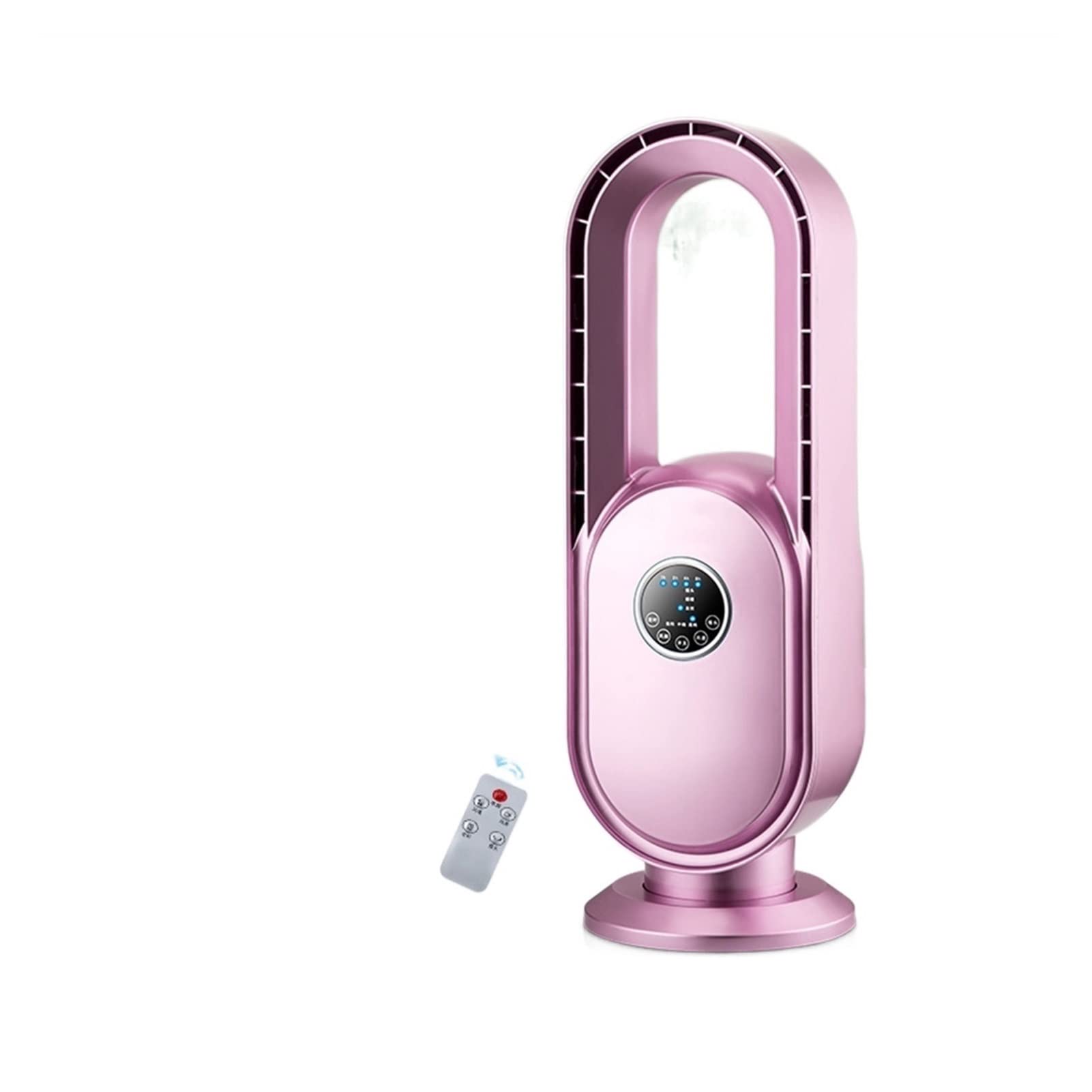 Bladeless Tower Fan with Remote Control - Ultra Quiet Cooling Air Circulator for Bedroom, Living Room & Office | Rose Gold Color | Energy Efficient Household Electric Fan | Perfect for Summer & Hot Weather