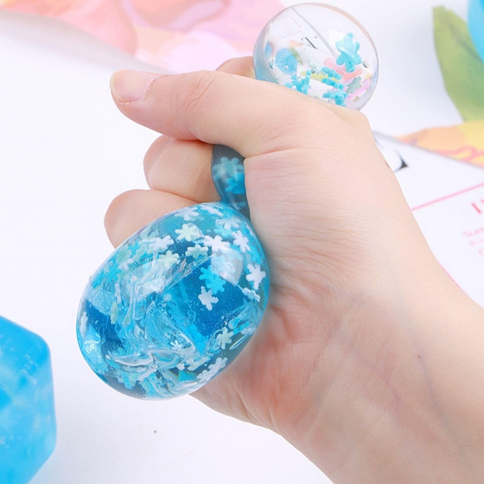 **Stress Relief Ice Cube Squishy Toys - Soft Fidget Sensory Toys for Adults & Kids - Anxiety Relief, ADHD Focus - Perfect for Office, School, Travel & Home Relaxation**