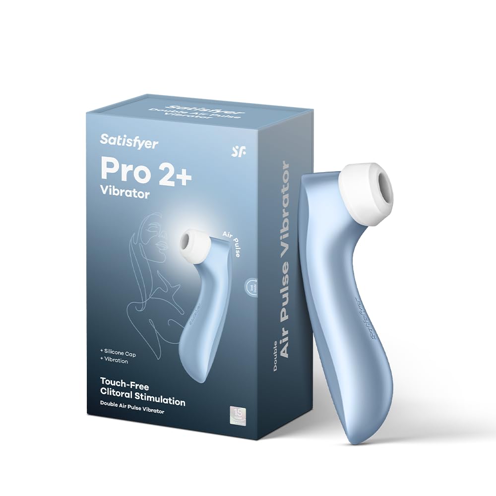 Satisfyer Pro 2+ Vibrator - Best Clitoral Suction Stimulator for Women | Rechargeable Adult Sex Toy with 11 Vibration Modes | Waterproof & Quiet Design for Solo Play & Couples Use | Female Wellness & Pleasure Device (Blue)