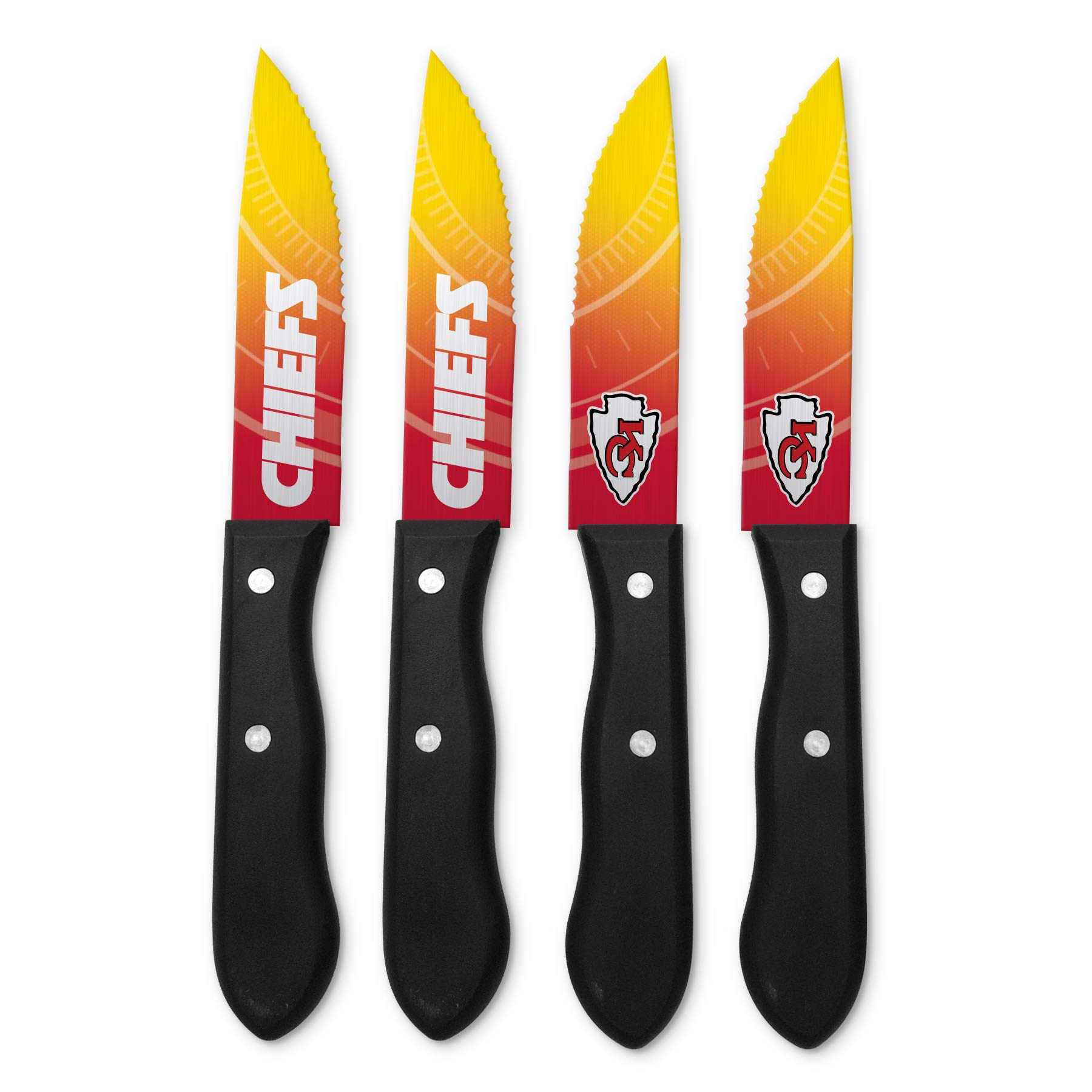Premium NFL-Themed Steak Knife Set - Unisex Stainless Steel Steak Knives for Meat Lovers - Perfect for Game Day BBQs, Tailgating & Sports Fan Gifts