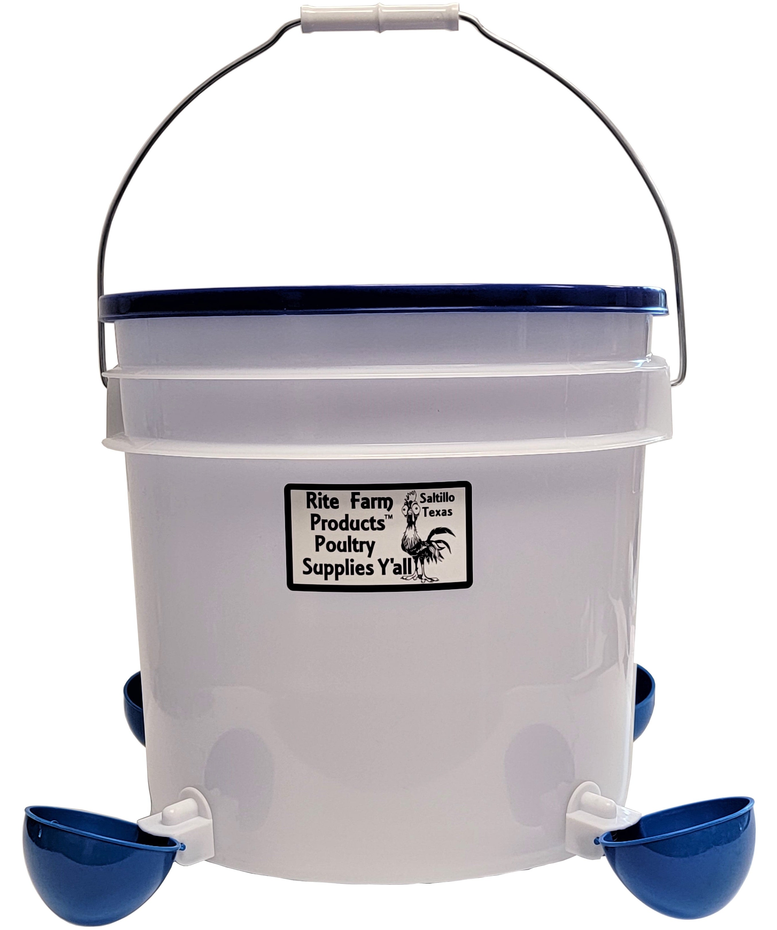 3.5 Gallon Automatic Chicken Waterer & 22lb Poultry Feeder Combo Set - 4 Cup Drinker with 4 Port Feeder for Backyard Chickens, Coops, and Small Farms