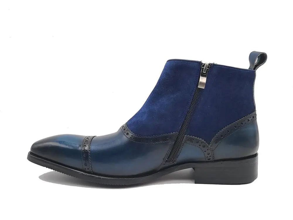 Premium Leather & Suede Slip-On Boots for Women - Comfortable & Stylish Ankle Booties for Casual Wear, Office & Date Night Outfits