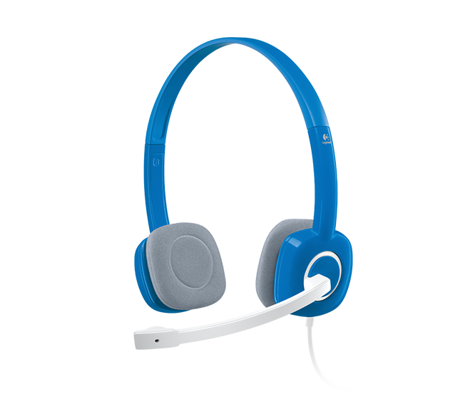 Logitech H150 Wired Headset with Noise-Canceling Mic - Comfortable USB Computer Headphones for Office, Gaming & Online Classes (Blue)