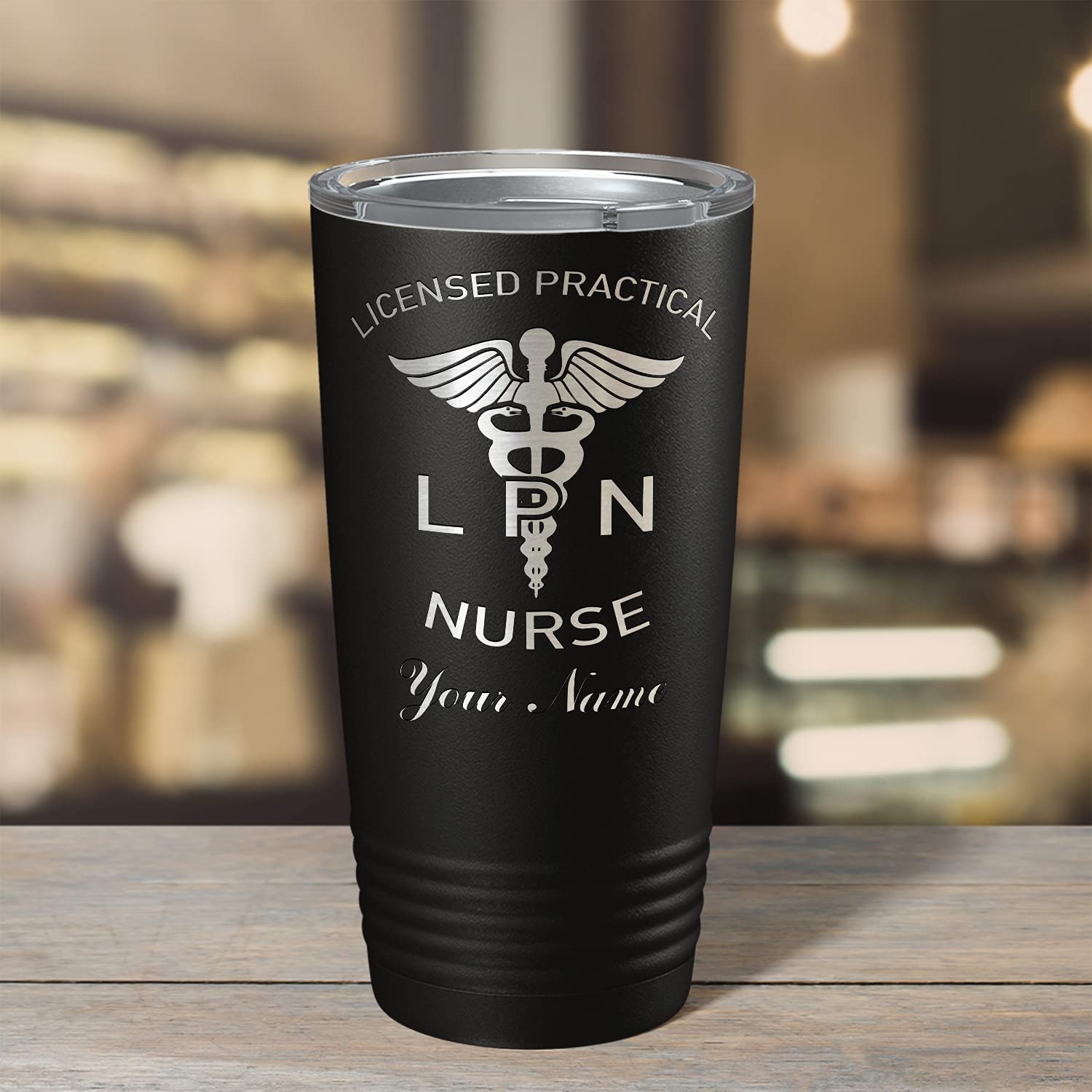 Personalized LPN Licensed Practical Nurse 20oz Stainless Steel Tumbler with Lid - Insulated Travel Mug for Coffee & Tea - Perfect Gift for Nurses, Medical Professionals & Students - Great for Hospitals, Clinics & Commutes
