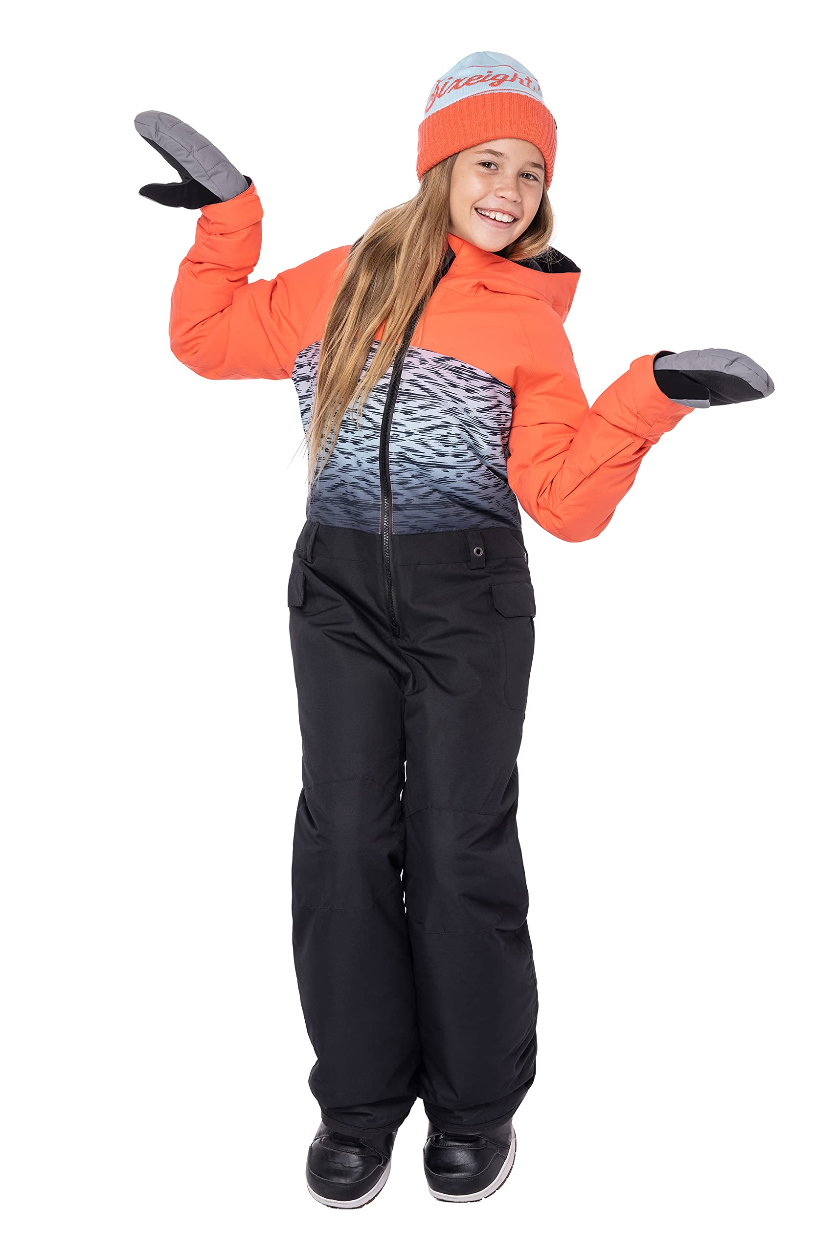 686 Girls' Shine Insulated Snowsuit - Waterproof Winter One-Piece with Helmet-Compatible Hood & Boot Gaiters - Cold Weather Gear for Skiing, Snowboarding & Outdoor Play