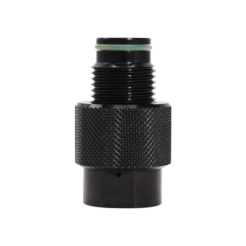 ON/OFF ASA Adaptor G1/2-14 Thread Saver - CO2/Compressed Air Pin Valve Depressor Adapter (Black) - Perfect for Paintball, Homebrewing & Air Tool Applications