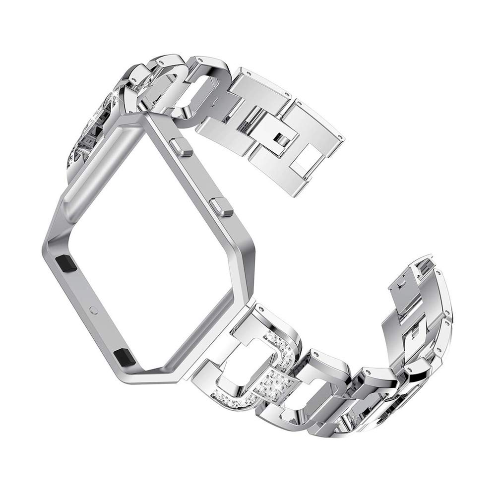 Premium Metal Watch Strap Replacement - Elegant Rhinestone Smartwatch Band for Women & Men | Compatible with Hemobllo & Other Smartwatches | Perfect for Work, Gym & Everyday Wear