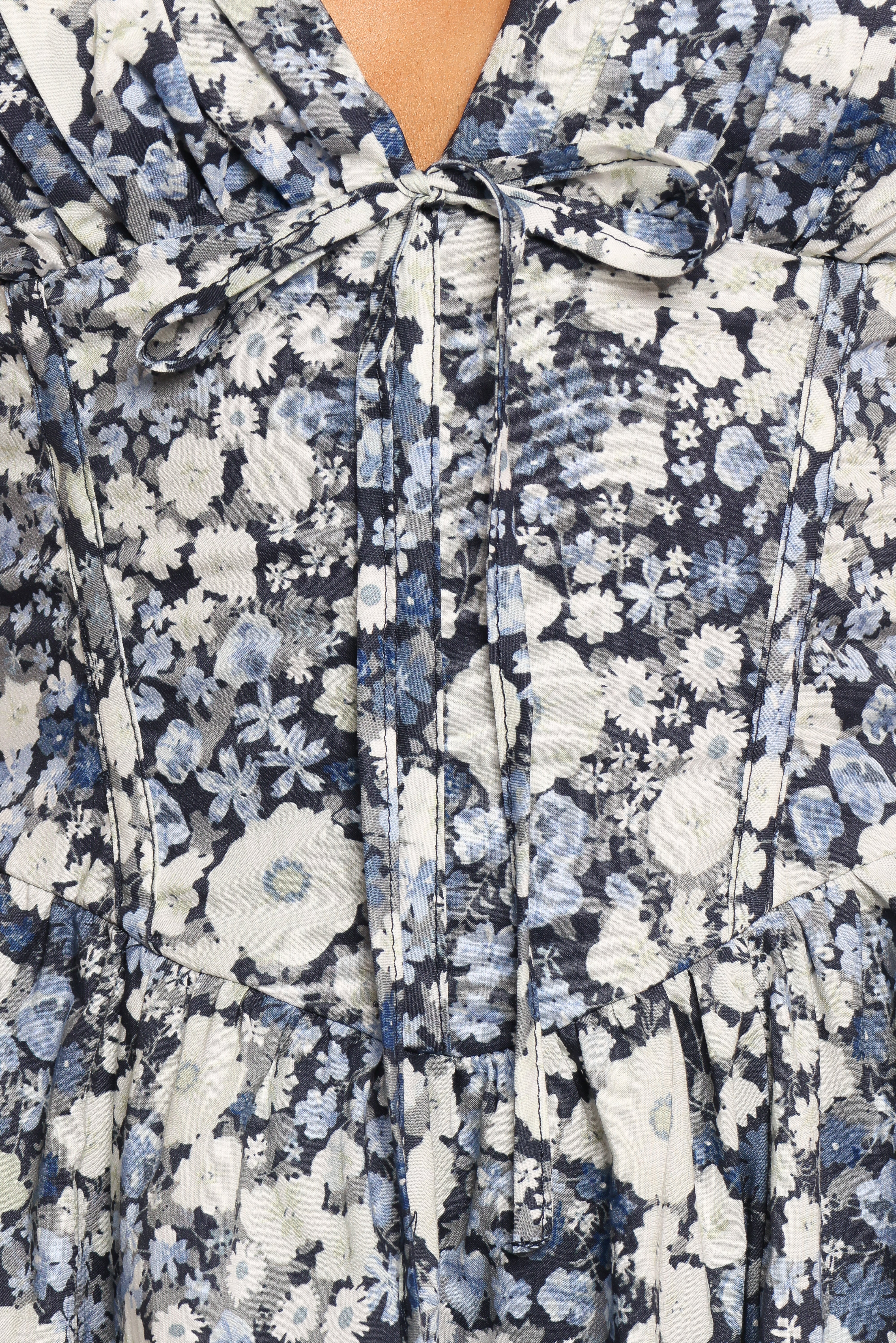 Elara Mini Dress - Navy Daisy Floral Print Summer Casual Dress for Women | Perfect for Beach, Vacation & Date Night Outfits
