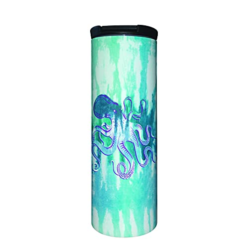 Tye Dye Octopus 17 oz Tumbler with Lid, Stainless Steel, Vacuum Insulated with Slide Lock Lid, Leak Proof