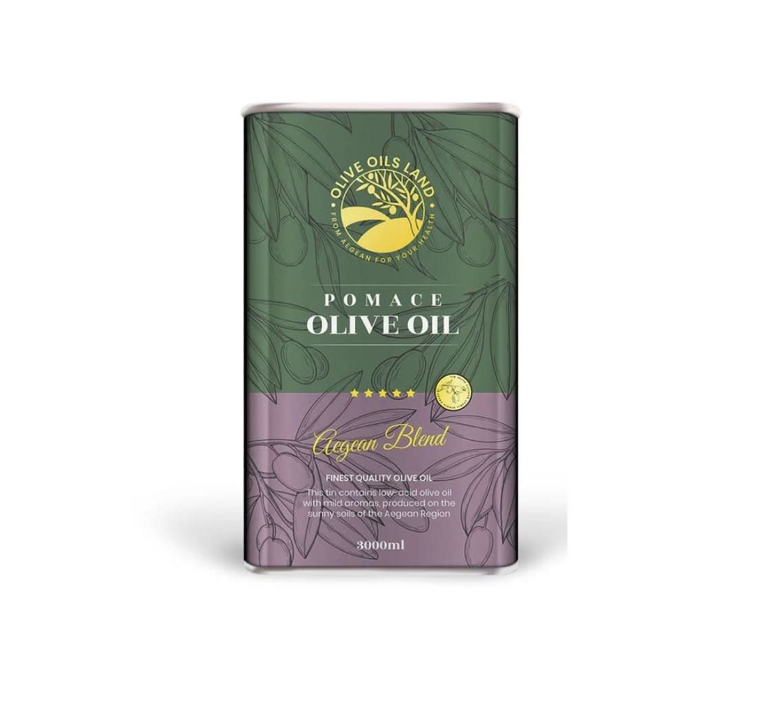 Extra Virgin Pomace Olive Oil - 3L Bottle | Premium Cooking & Salad Dressing Oil | Perfect for Mediterranean Dishes, Baking & Healthy Recipes