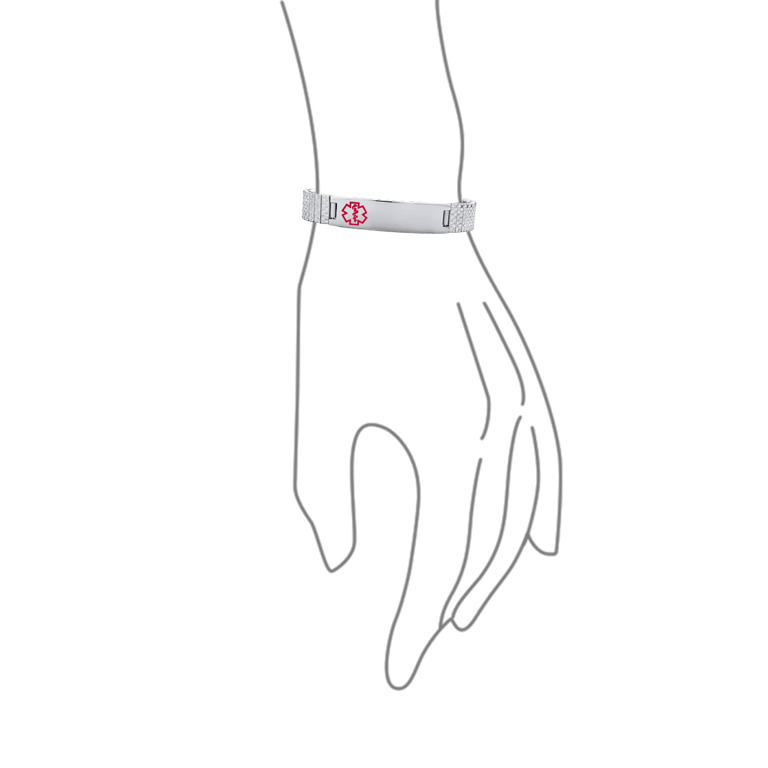 Personalized Medical ID Bracelet for Women & Teens - Adjustable Stainless Steel - Emergency Alert Jewelry
