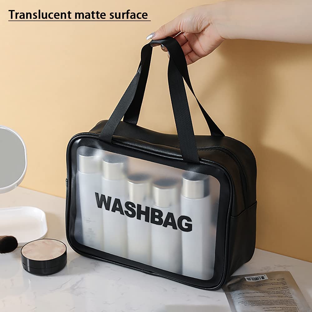Onlyeasy Matte Translucent Toiletry Bag - Travel Cosmetic Organizer for Women & Men | Perfect for Makeup & Accessories