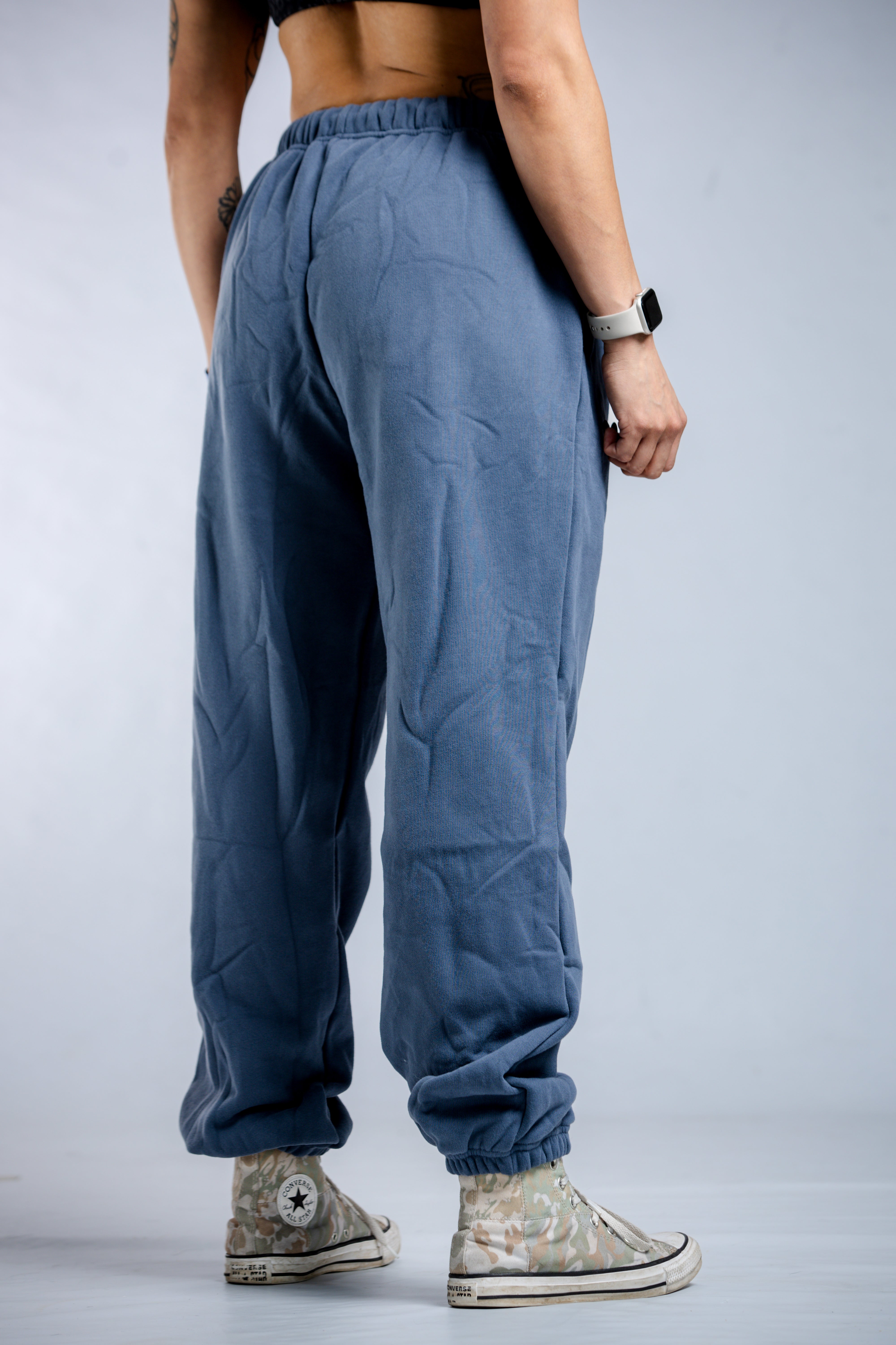 Comfortable Boyfriend Sweatpants for Women - Soft Blue Lounge Pants | Perfect for Relaxing at Home, Yoga & Casual Outings