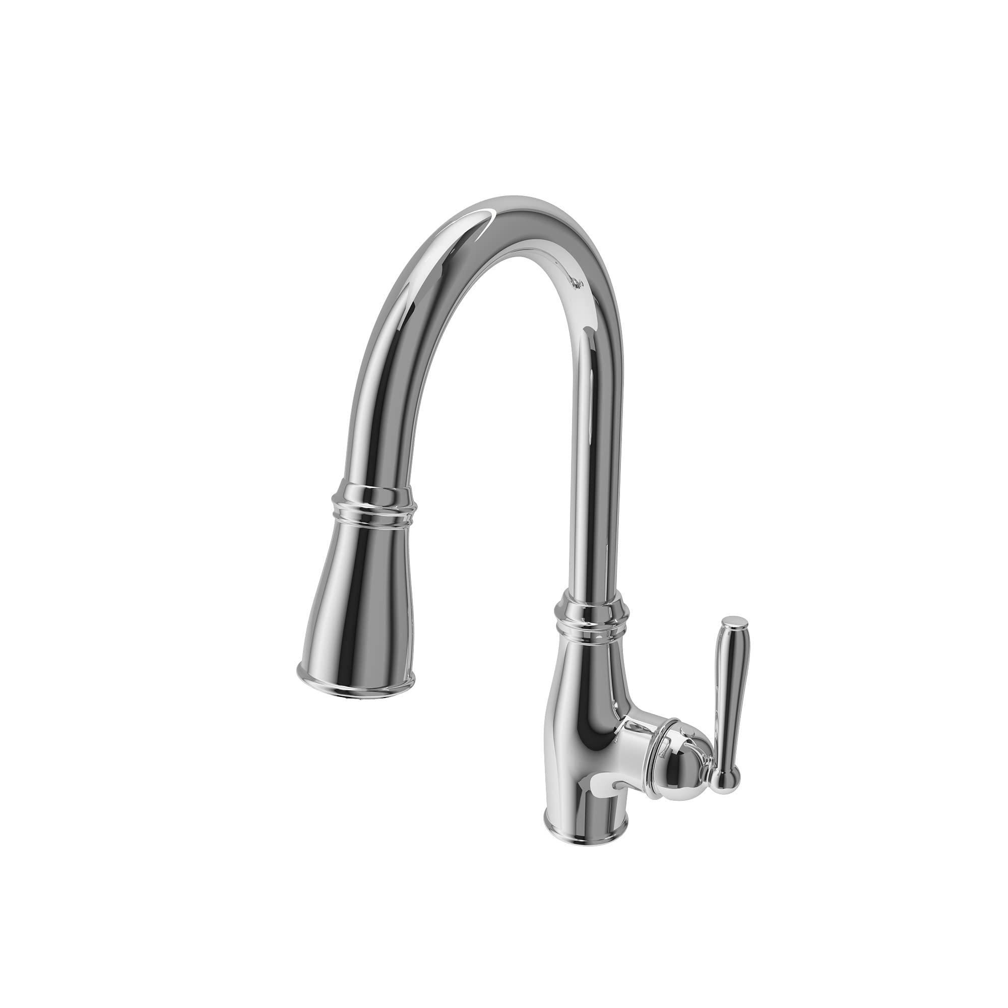 BOCCHI Belsena 2.0 Pull-Down Chrome Kitchen Faucet - High Arc Modern Design for Easy Washing & Cooking | Perfect for Home, Restaurant & Commercial Kitchens