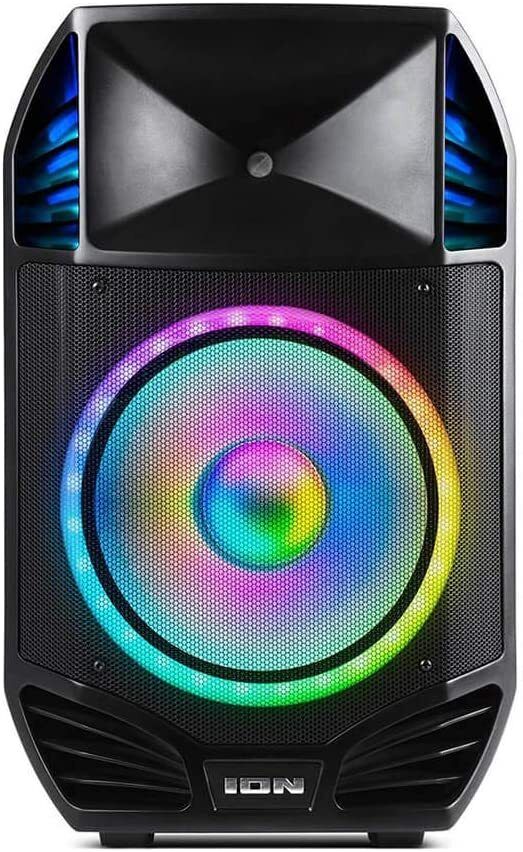 ION Audio Total PA Premier 500W High Power Bi-Amplified Bluetooth PA System with Wireless Mic - Perfect for Outdoor Events, Parties & Live Performances