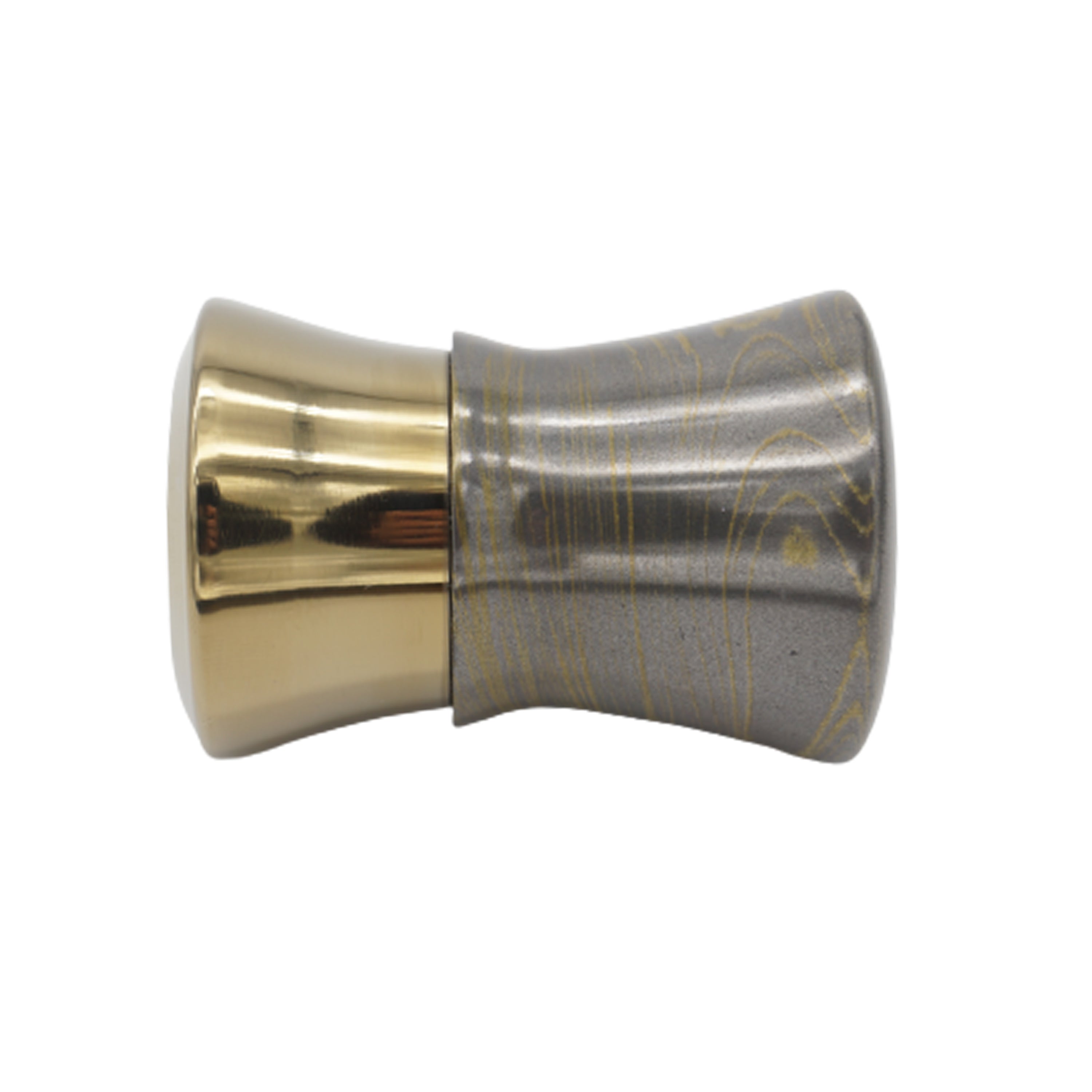 Handcrafted Gunsmoke & Gold Bronze Shaving Brush Handle - Fits 26mm & 28mm Knots - Perfect for Wet Shaving & Grooming Gifts