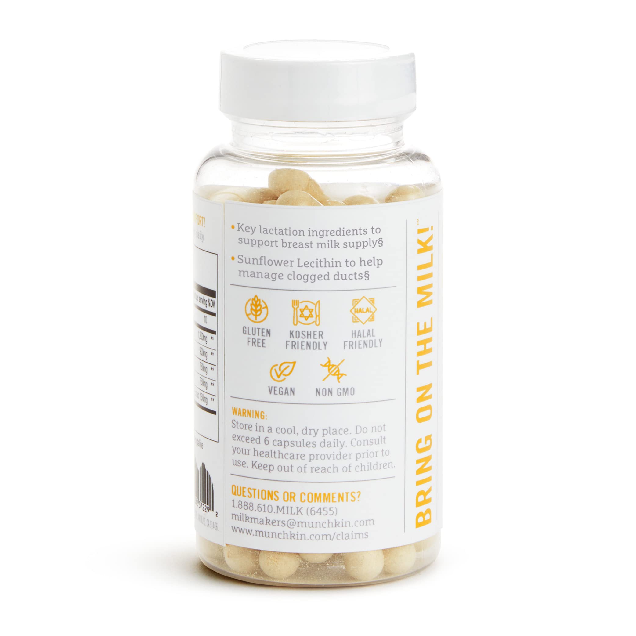 Munchkin® Milkmakers® Lactation Drink Mix with B Vitamins & Collagen - 2-in-1 Breastfeeding Supplement for Milk Supply & Healthy Ducts | Postpartum Nursing Support for New Moms