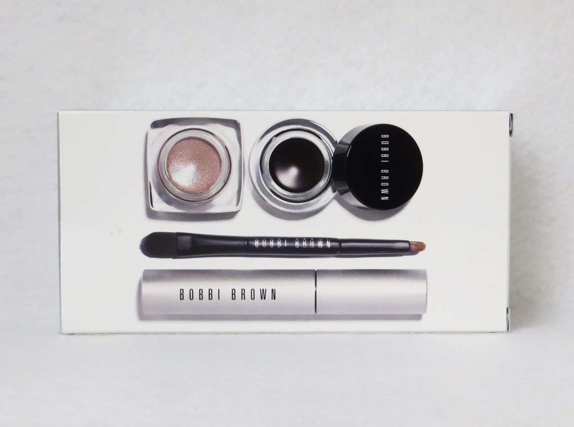 Bobbi Brown Long-Wear 4-Piece Eye Makeup Set - Waterproof Mascara, Smudge-Proof Gel Eyeliner, Metallic Cream Eyeshadow with Mini Brush | $109.50 Value | Perfect for Day to Night Looks, Special Occasions & Professional Makeup Artists