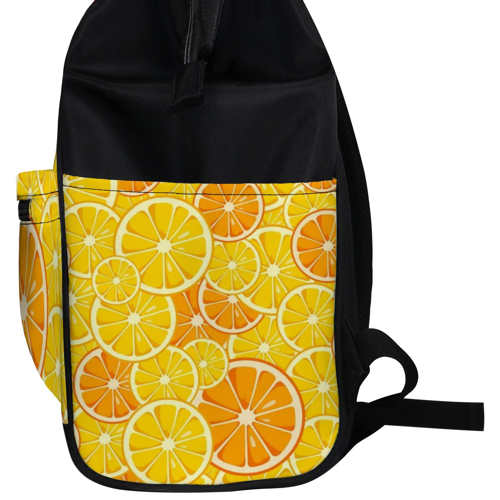 **Yellow Kawaii Cute Lemon Diaper Backpack - Waterproof Baby Nappy Changing Bag with Large Capacity, Durable & Stylish Unisex Laptop Backpack for Travel, Work & Daily Use**
