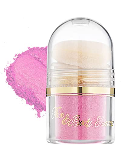 WIFFY SHIMMER PROFESSIONAL MAKEUP PINK HIGHLIGHTER - 1 Pack Cream Highlighter Stick for Face & Body - Perfect for Contouring, Cheekbones & Glowing Makeup Looks