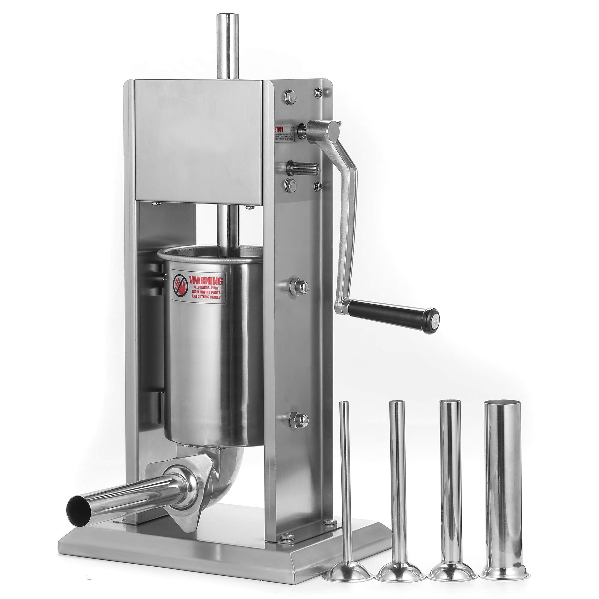 Premium Stainless Steel Vertical Sausage Stuffer - 7Lb/3L Capacity, Dual Speed Motor, Easy to Clean - Perfect for Home Kitchen, Butcher Shop & Sausage Making Business
