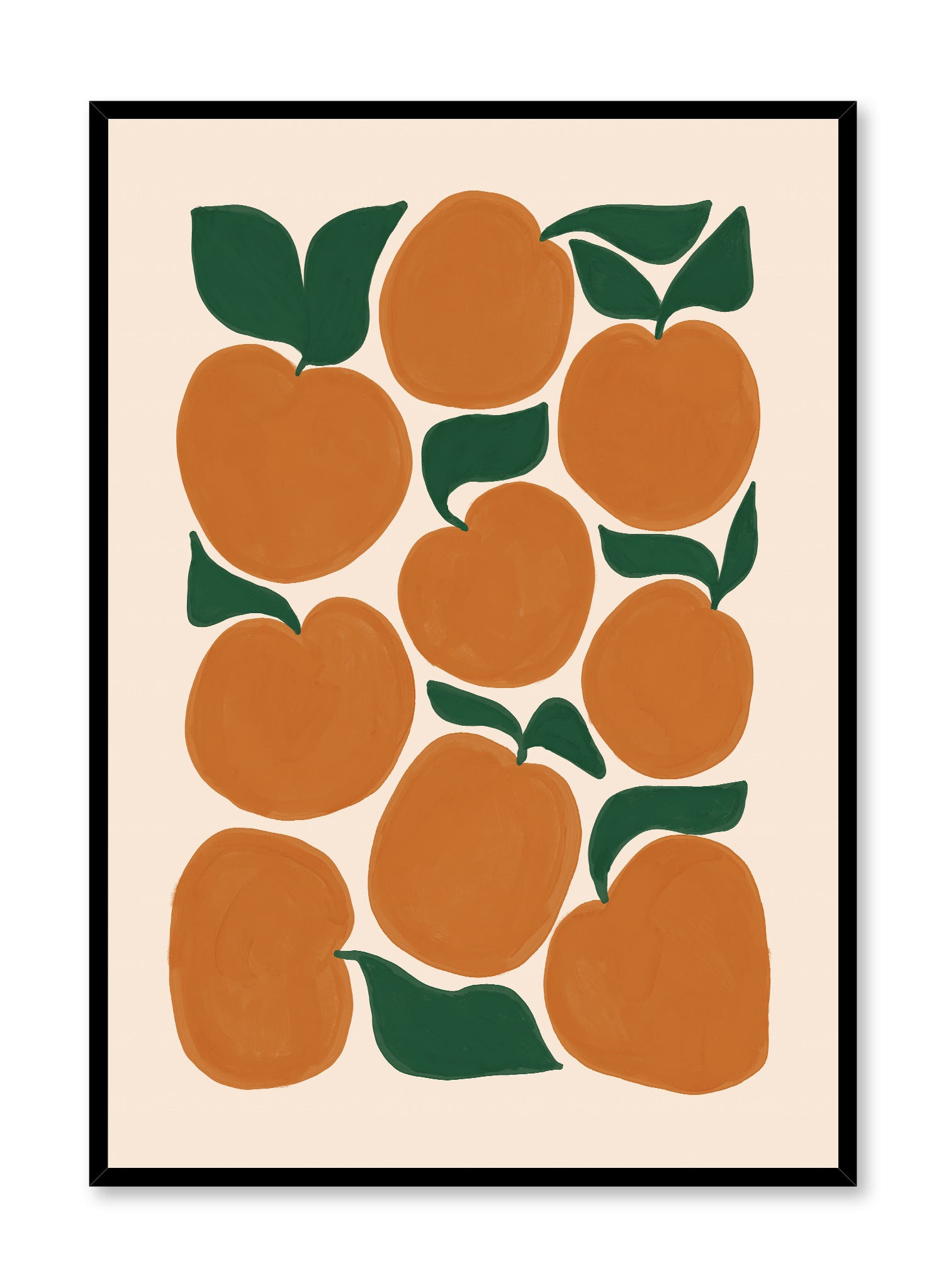 Orangescape Wall Art Poster - Vibrant Orange Landscape Print for Home & Office Decor - Perfect for Living Room, Bedroom, or Workspace