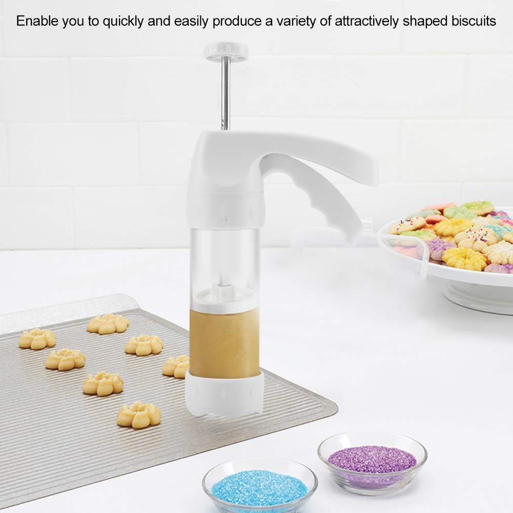 **Cookie Press & Biscuit Maker Set - 12 Flower Discs & 6 Decorating Tips for DIY Cake, Cookie, and Pastry Decorating - Perfect for Holidays, Baking Parties, and Home Dessert Making**