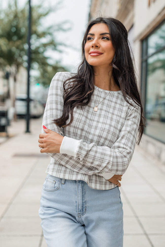 Layers of Love Plaid Waffle Layering Top for Women - Cozy Fall & Winter Fashion - Perfect for Layering Under Jackets or Sweaters