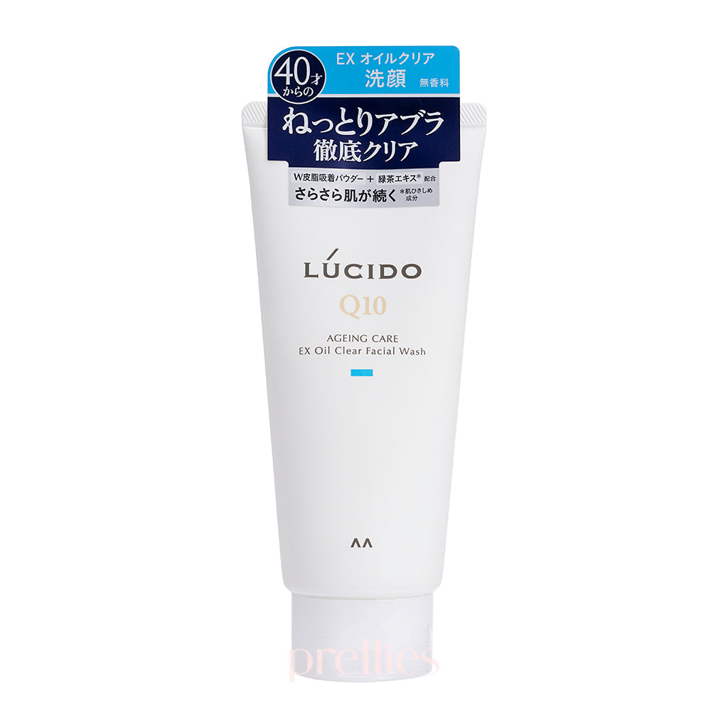 Mandom Lucido Ageing Care Oil Clear Facial Wash 130g - Anti-Aging Cleanser for Women & Men - Deep Cleansing & Hydrating Face Wash - Perfect for Daily Skincare Routine & Travel