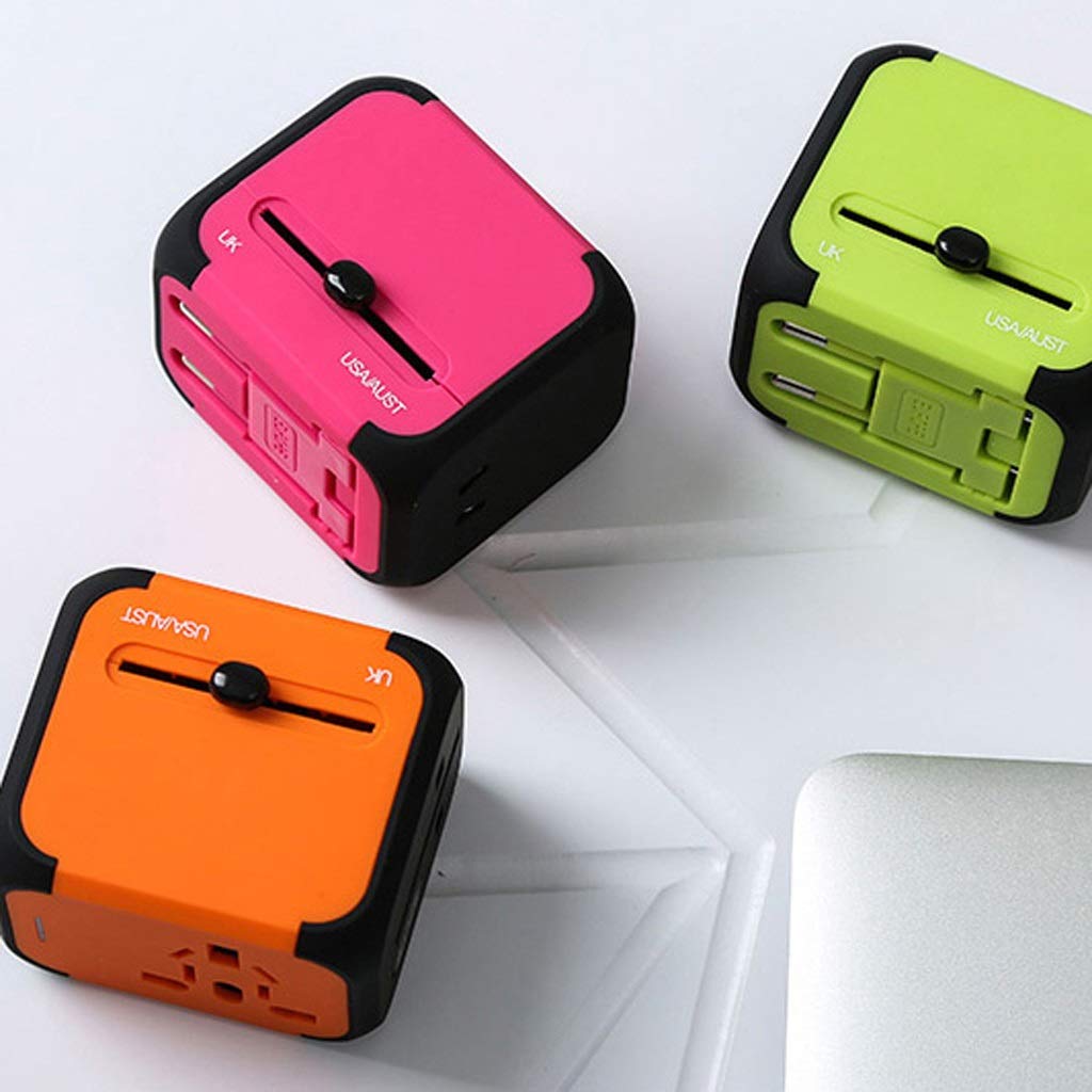 Universal Travel Power Adapter - Worldwide All-in-One Charger with USB Ports | International Plug Converter for USA, Europe, Asia | Perfect for Business Trips, Vacations & Study Abroad