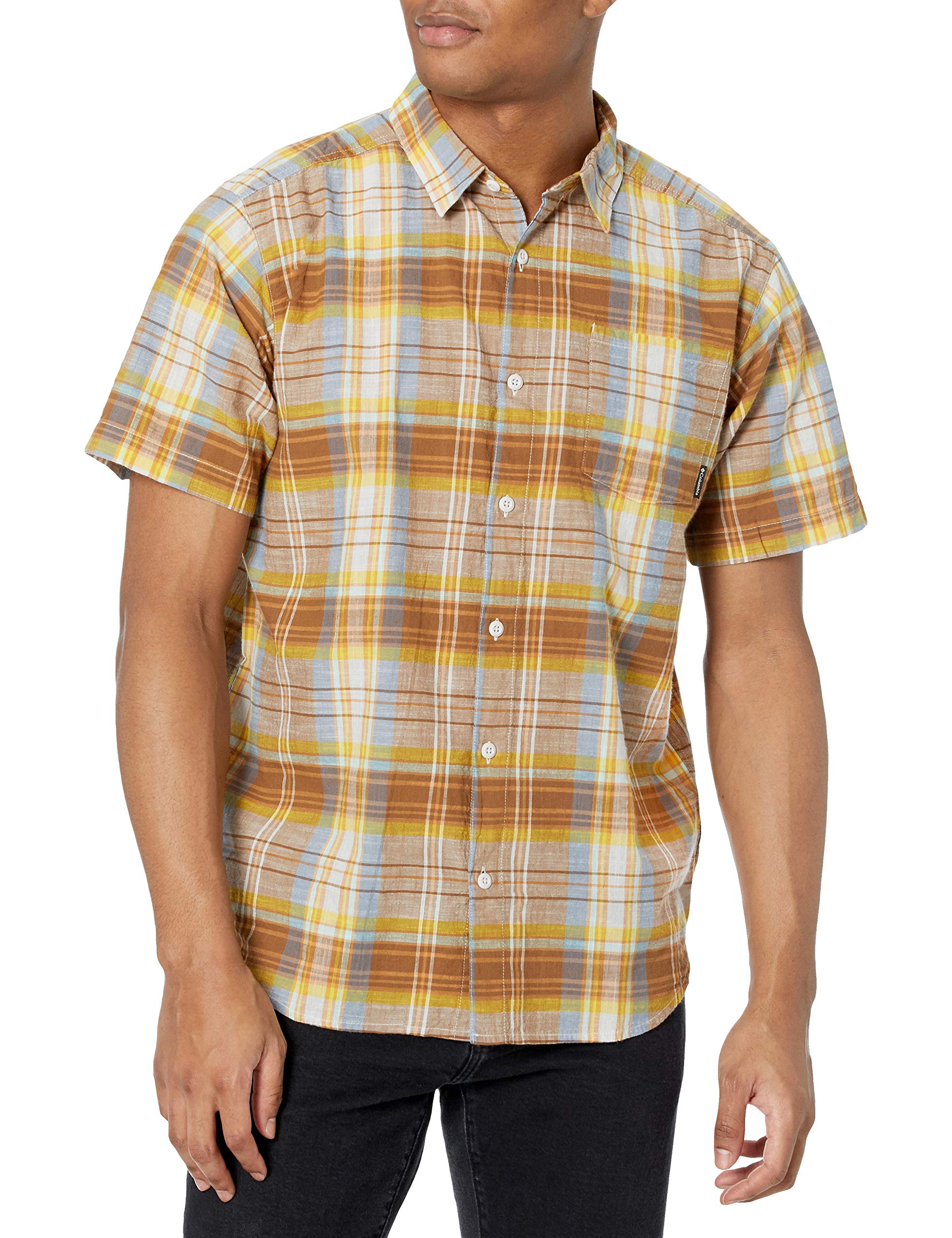 Columbia Men's Under Exposure Yarn Dye Short Sleeve Shirt - Lightweight Quick-Dry Hiking & Travel Shirt for Outdoor Adventures