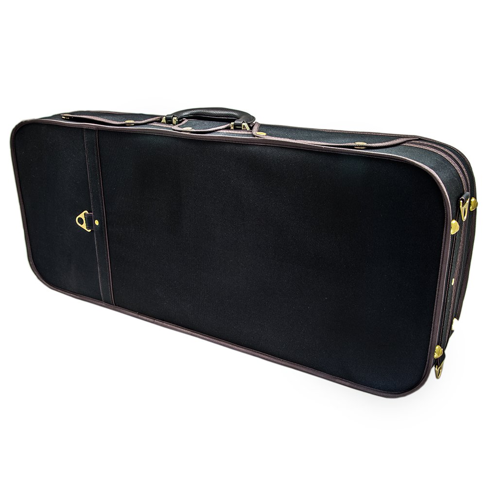 Premium SKY Heavy Duty 4/4 Full Size Professional Wooden Double Violin Case - Black/Khaki - Perfect for Musicians, Performances & Travel Protection