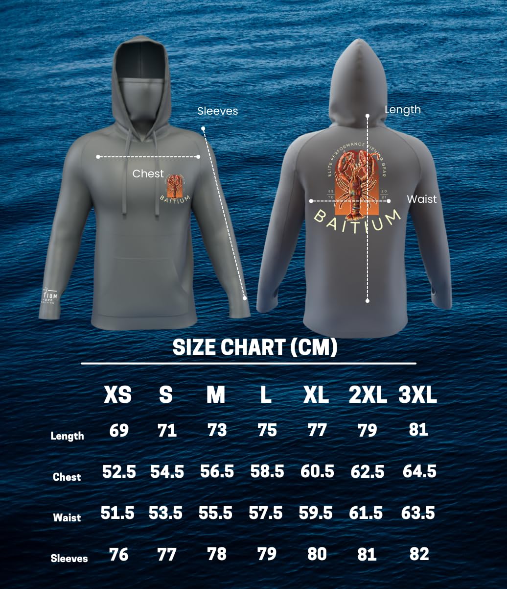 **Men's UPF 50 Long Sleeve Fishing Shirts with Hood & Gaiter – Sun Protection Outdoor Gear for Fishing, Hiking & Camping**